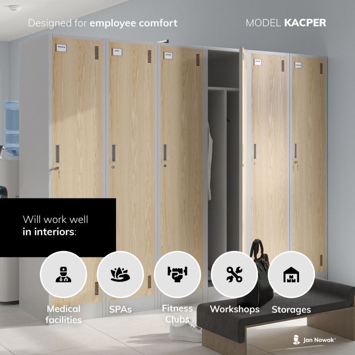 JAN NOWAK 4-compartment OHS wardrobe for clothes KACPER