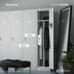 JAN NOWAK 4-compartment OHS wardrobe for clothes KACPER