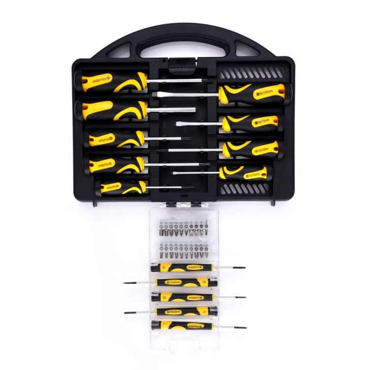 Screwdriver and bit set 34 pcs