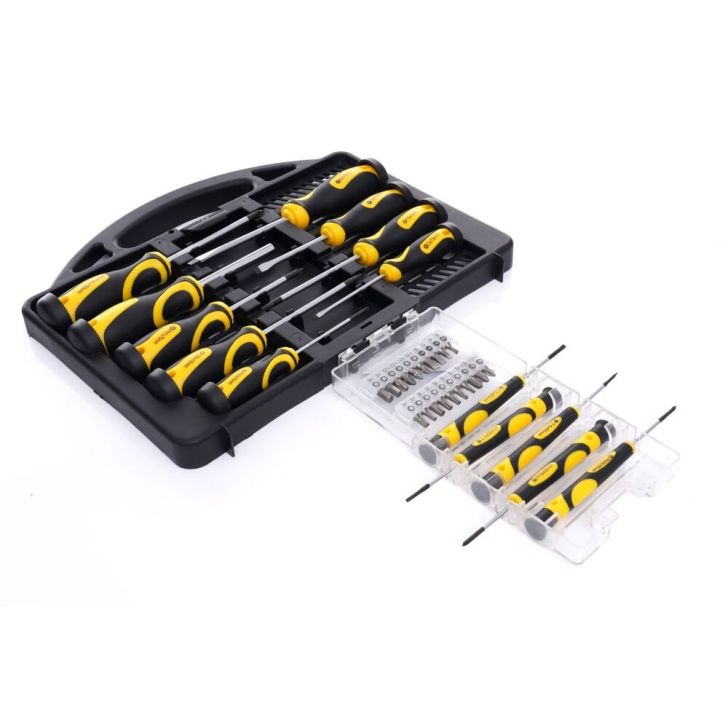 Screwdriver and bit set 34 pcs
