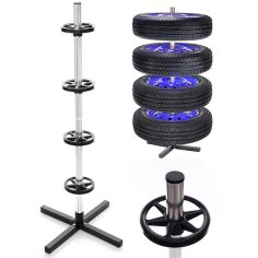 Stand, hanger for storing tires, tires, rims 2