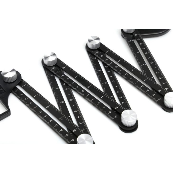 Veidne, lineāls, veidne caurumu marķēšanai uz plakanām virsmām, flīzes, 12 elementu flīzes