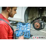 Brake piston repair and pressing kit 21 pcs. + suitcase