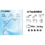 Magnetic square load capacity up to 34.5 kg