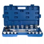 Ключи гаечные 6-гранные 3/4" кованые CRV 21 шт. TIR, под трещотку, большие головки