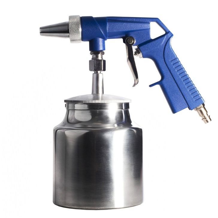 Marked sandblasting gun, 1L metal tank + nozzle