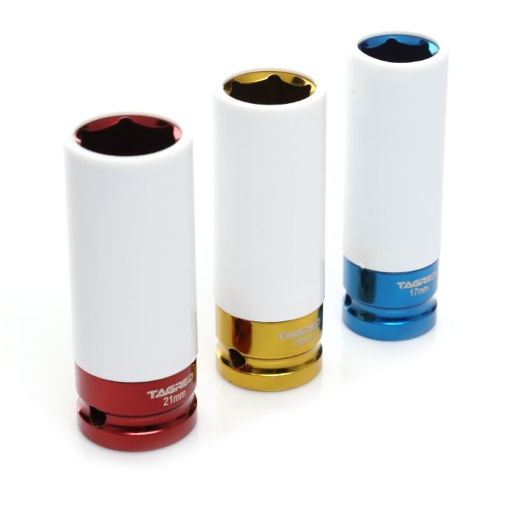 Sleeve set for aluminum wheels 17 19 21mm alloy wheels, impact sockets