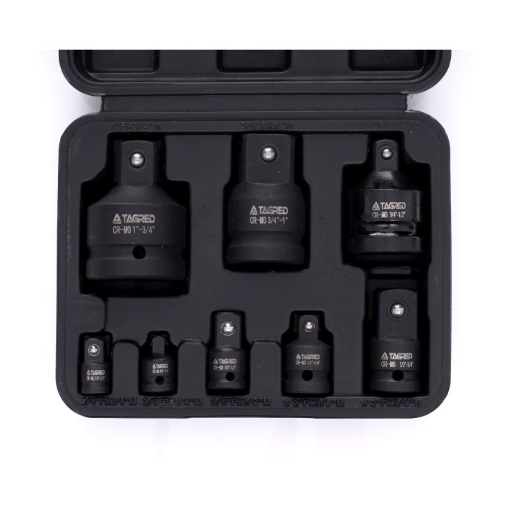 Impact reducers, reducing adapters 1/2" 1/4" 3/8" 3/4" with ball, adapters, set of 8 pcs.