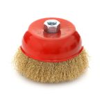 Brass wire brush, brass face brush 125mm M14