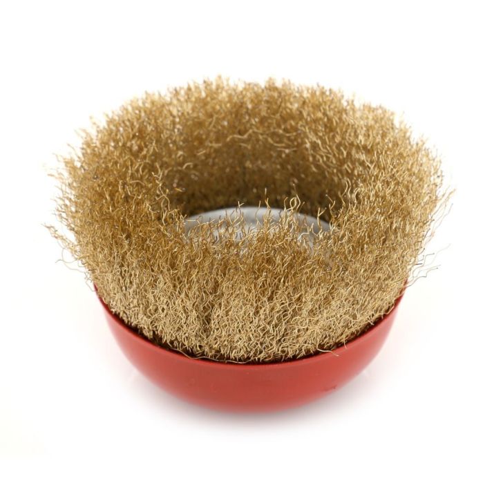 Щетка из латунной проволоки, латунная щетка для лица 125 мм M14