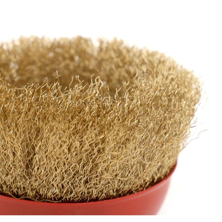 Misiņa stiepļu suka, misiņa sejas suka 125mm M14