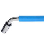 Телескопический колесный ключ 17-19/21-23 мм типа L, 2 торцевые головки, резиновая ручка