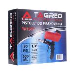 Sandblasting and soda blasting gun with tank