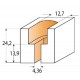 CMT C913 iegremdēšanas uzgalis TCT - D12,7x24,2 d4,36x13,9 S-8 mm HW