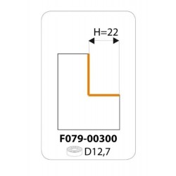 IGM F049 Rabbeting Router Bit TC Knives HW - H22 D56,7x12 L66 S-12