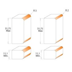 CMT Double Roundover Bit - R2 or R3, I11.1-31.75 S-12 HW 2