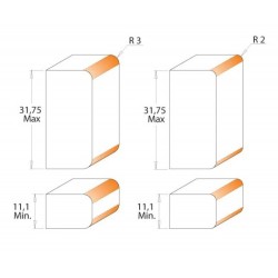 CMT Double Roundover Bit - R2 or R3, I11,1-31,75 S-12 HW