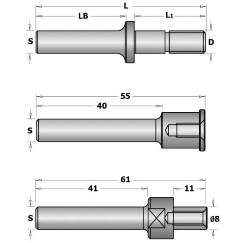 CMT C924 Slot Cutter Arbor with Spacers - S-12, D-M12, L1-39,5