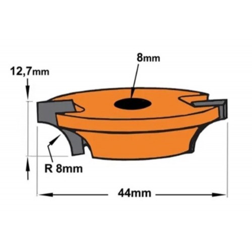 CMT C822 Slot Cutter Radius - D33X12,7 R8 F8