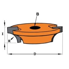 CMT C822 Slot Cutter Radius - D33X12.7 R8 F8 2