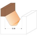 CMT C949 Lettering Bit with Top Bearing with Bearing 60° - D28x19 60° S-12 HW