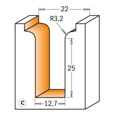 D22 d12,7 I31,7 S12 mm 2