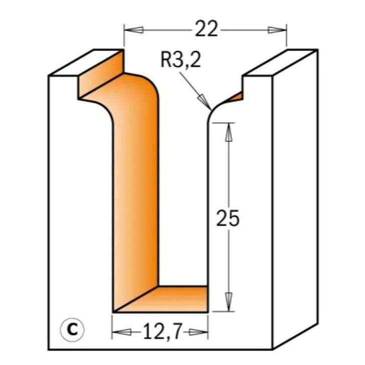 D22 d12.7 I31.7 S12 mm