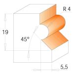CMT C961 Wainscot Bit - D23.8 I19.05 R4 S-12