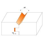 CMT C955 Комплект гребня и паза для V-образного соединения - D44.4 t19-25.4 S-12 HW