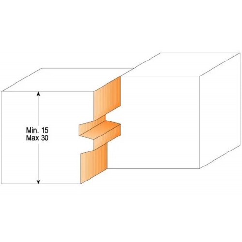 CMT C955 Reverse Glue Joint Bit - D44,4x32 S-12 HW