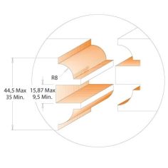 CMT Router Bit Set for door 2pcs, S-12 HW 2