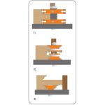 CMT Набор дверных бит, 3 шт., S-12 HW