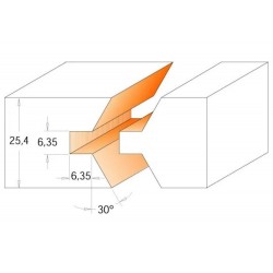 CMT C955 Edge Banding Bits Set - D40 I25,4 A30° S-12 HW