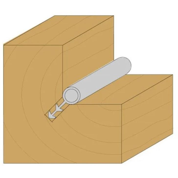 CMT Бита C711 для оконных уплотнителей — D3x8 L76 S-6 HW