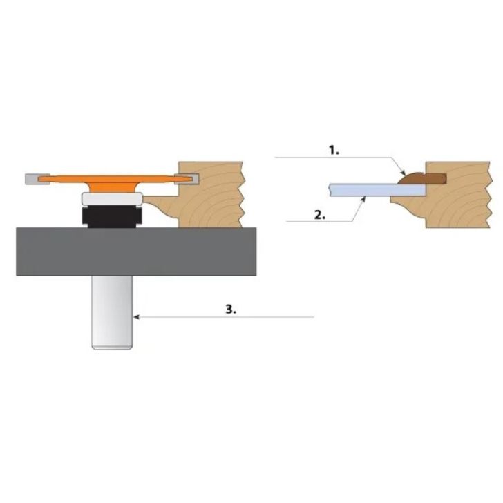 CMT GLAS Seal Rail for Glazed Doors 762 cm