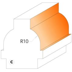 CMT C955 Ovolo Sash Bit - D28 I19 R10 Profile C S-8 HW 2