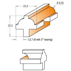 Set Bit of Partitions for Glass Door - 3pcs S-8 HW 2