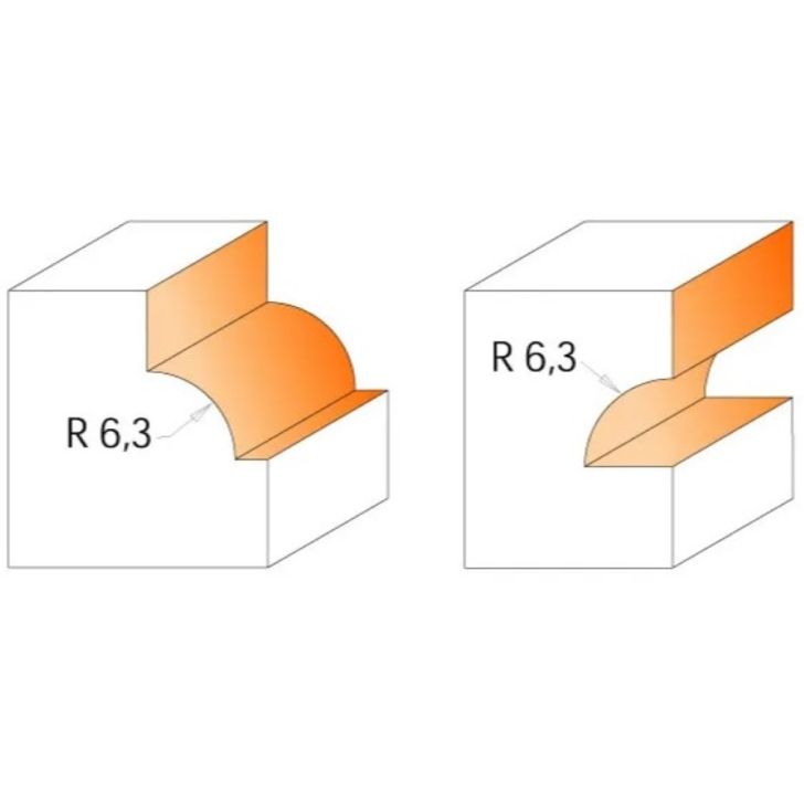 CMT C955 Ovolo Sash Set - D31.7 I12 R6.35 S-8 HW