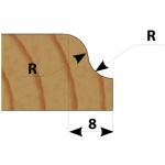 IGM M140 Ogee Fillet Router Bit - D34,9x12,7 S-8 HW