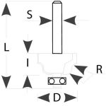 IGM M140 Ogee Fillet Router Bit - D34.9x12.7 S-8 HW