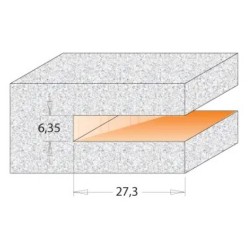 CMT C922 Slot Cutter for Solid Surfaces - D92x6,35 H27,3 S-12 HW