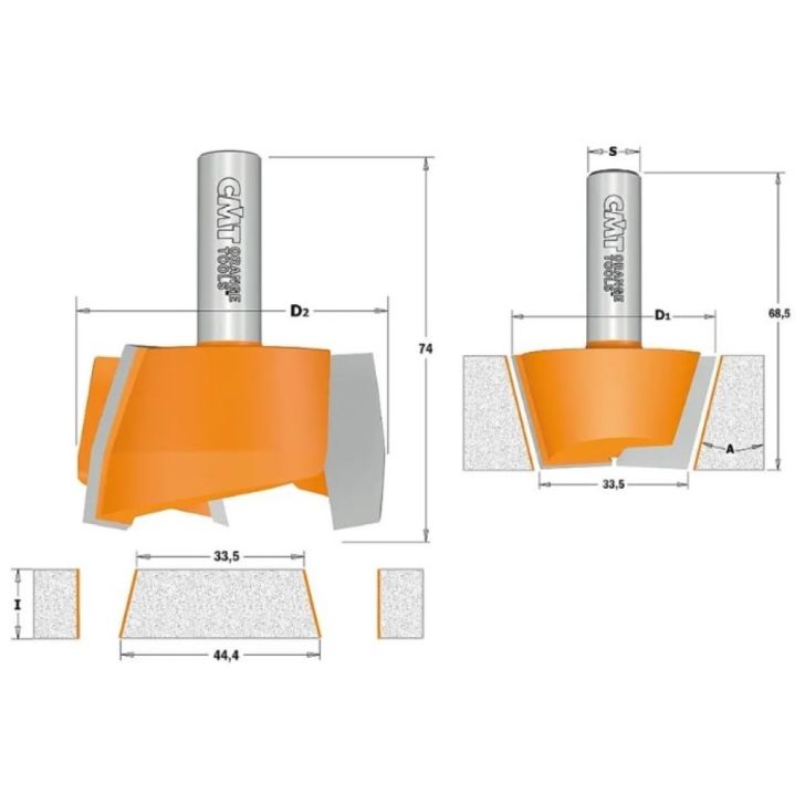 Repair Set for CORIAN, 2pcs, S-12 mm, D-47,5mm