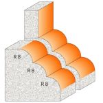 Декоративная бита для CORIAN - R8 D66,7 I41,3 S-12