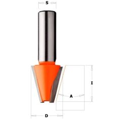 Chamfer Bit for Corian - D31,7 I22,2 A15° S-12 2
