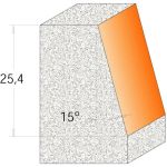 Бит для фаски Corian - D31,7 I22,2 A15° S-12