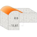 Профильная бита для CORIAN - D25,4 I22,2 R8 B15,87 S-12