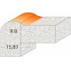 Raised Profile Bit for CORIAN - D25,4 I12,7 R8 S-12