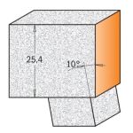 D22x25,4 H10° L78 S-12,7