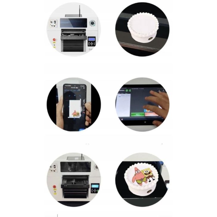 A3 UV pārtikas printeris kūkām un konditorejas izstrādājumiem