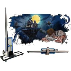 Vertical and horizontal UV printer for walls and floors